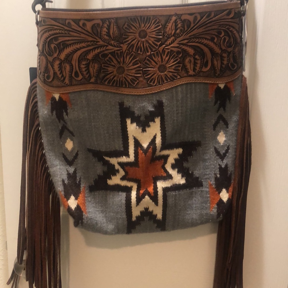 Southwestern blanket saddle bag